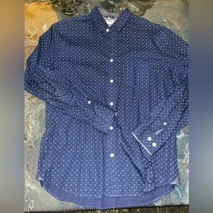 Mens Blue Express button down shirt Size M